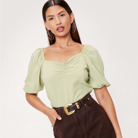 Nasty Gal | Puff Sleeve Blouse - Picture 1 of 7